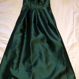 Alfred Sung full length strapless sateen - Size 8